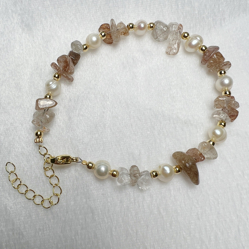 Freshwater Pearl With Crystal Gravel Live Broadcast Amethyst Bracelets