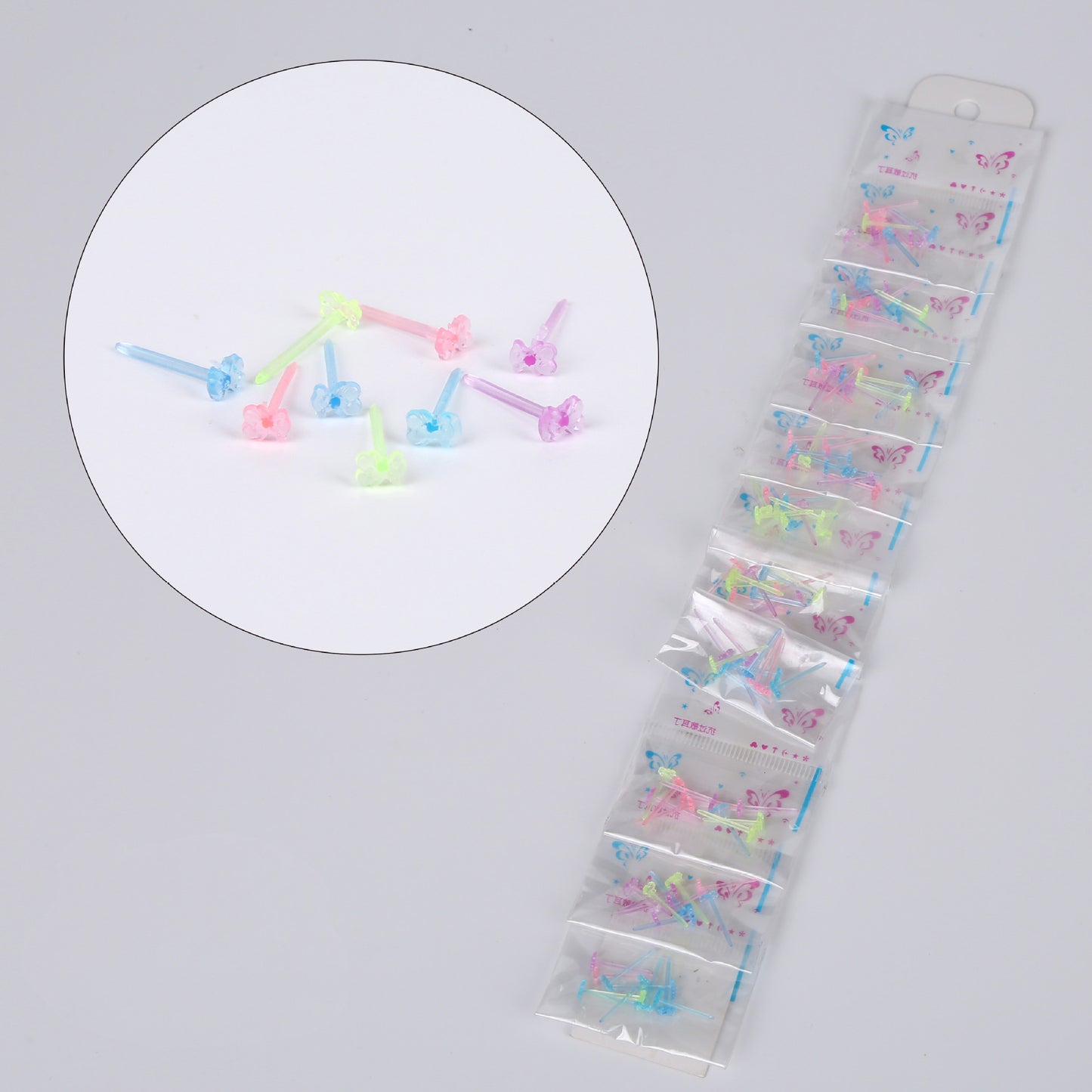 Women's & Men's Plastic Needle Ear Bar Four-leaf Clover Bear Stick Petite Stud Earrings