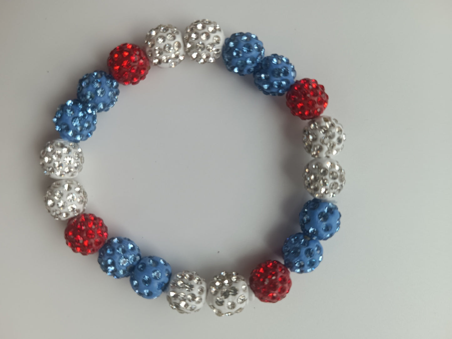 Polymer Clay Rhinestone Ball Filament Hip Bracelet
