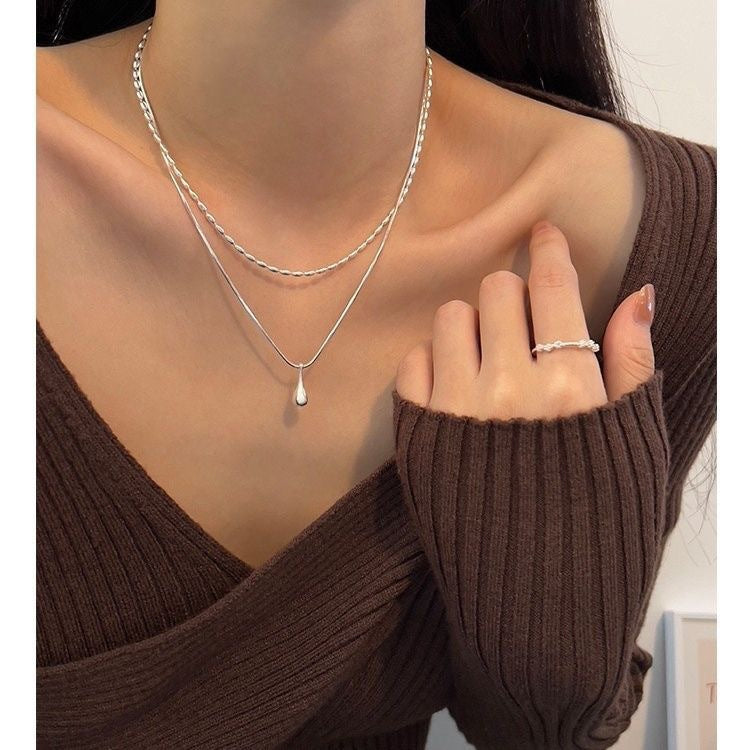 Water Drop Light Luxury Minority High-grade Female Necklace