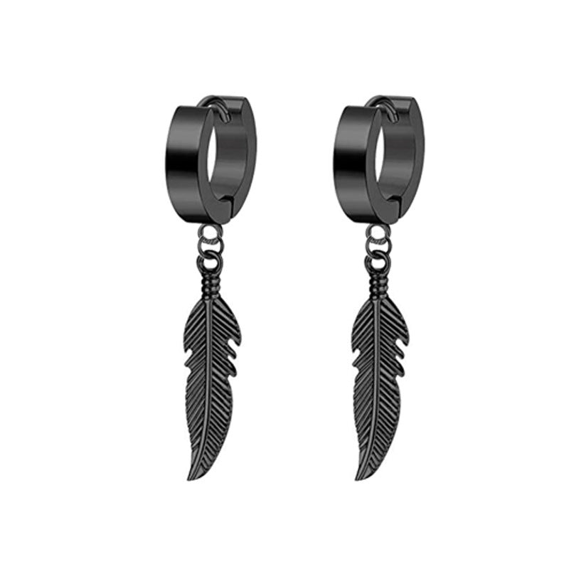 Women's & Men's Personalized Pointed Tapered Titanium Steel Retro Simple Earrings