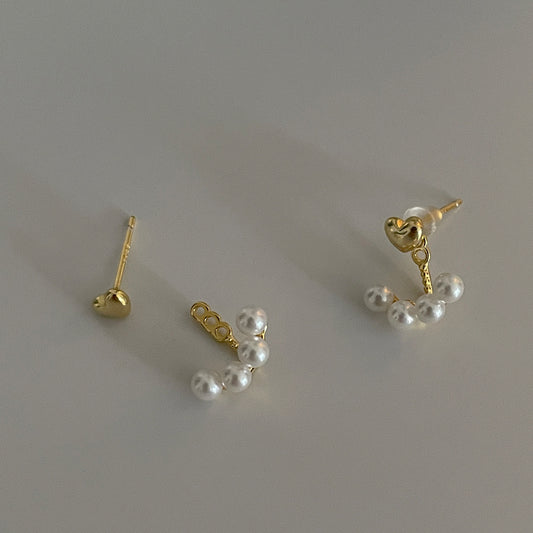 Simple Niche Design Advanced Exquisite Sier Needle Earrings