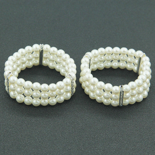 Pearl Diamond Wrist Korean Fashion Spiral Rings