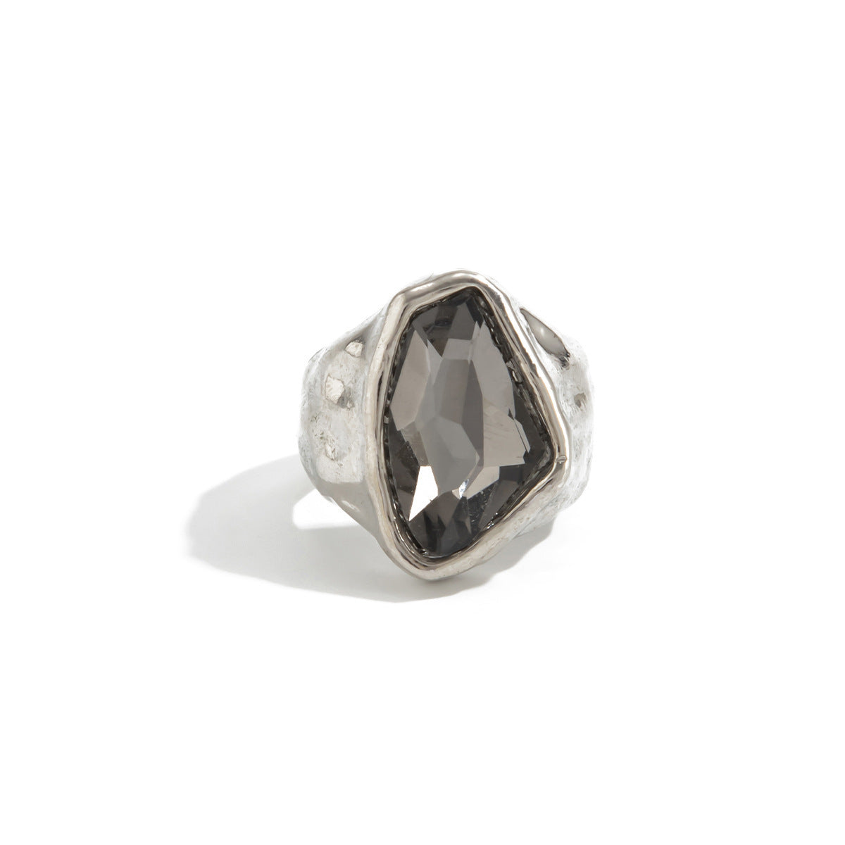 Sier Affordable Luxury Style Irregular Suit Geometric Fashion Design Sense Rings