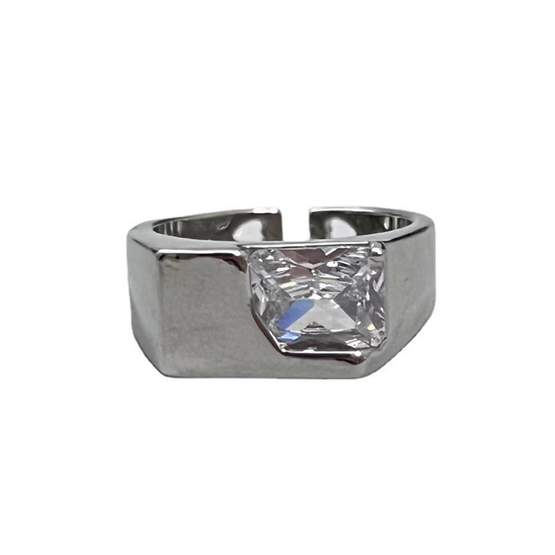 Style Sense Of Design Letter X Inlaid Rings