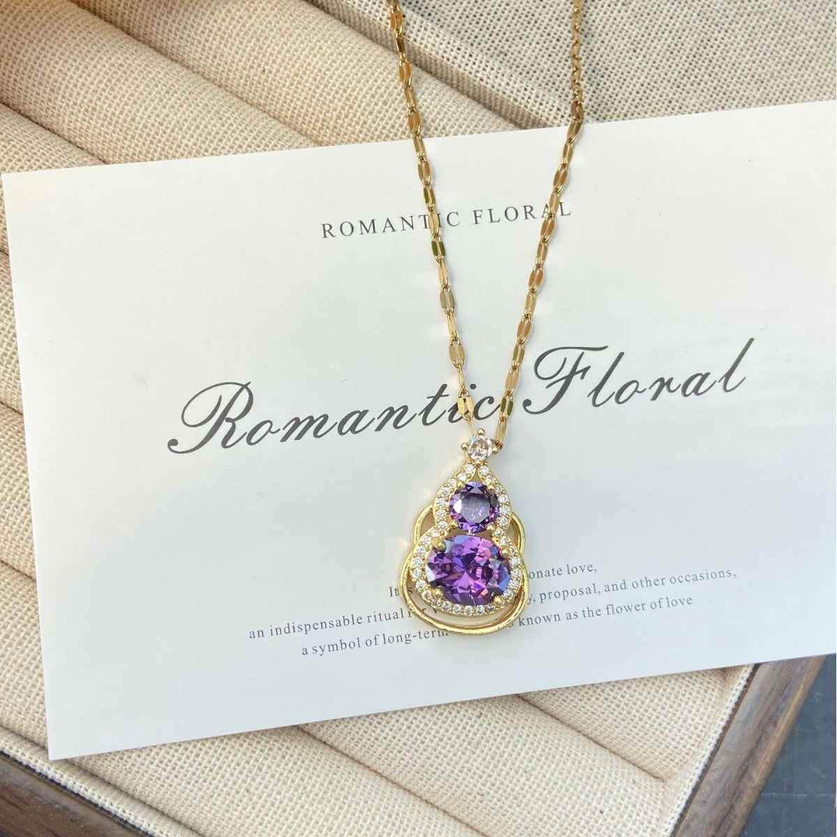 Copper Retro High-grade Fashion Purple Gourd Exquisite Necklaces