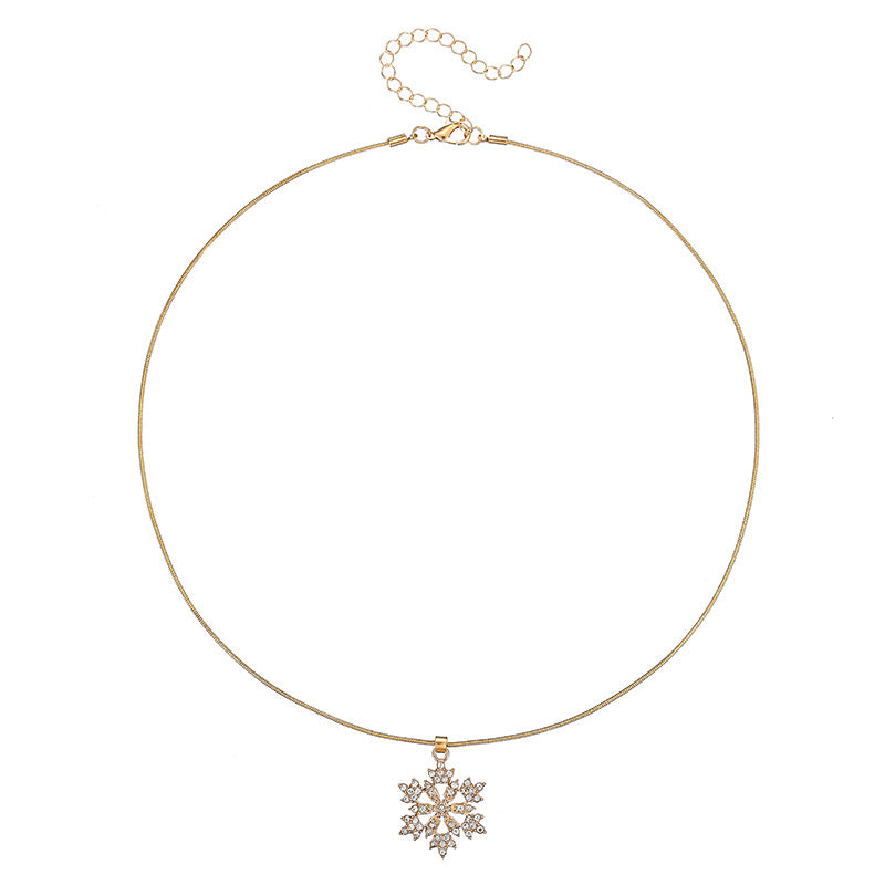 Ornament Temperament Snowflake Ear Christmas Jewelry Necklaces