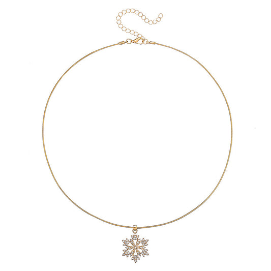 Ornament Temperament Snowflake Ear Christmas Jewelry Necklaces