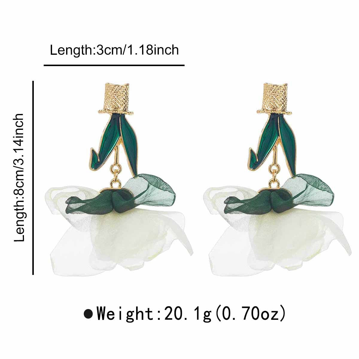 Women's Vacation Style Enamel Color Flower Pearl Light Luxury High-grade Earrings