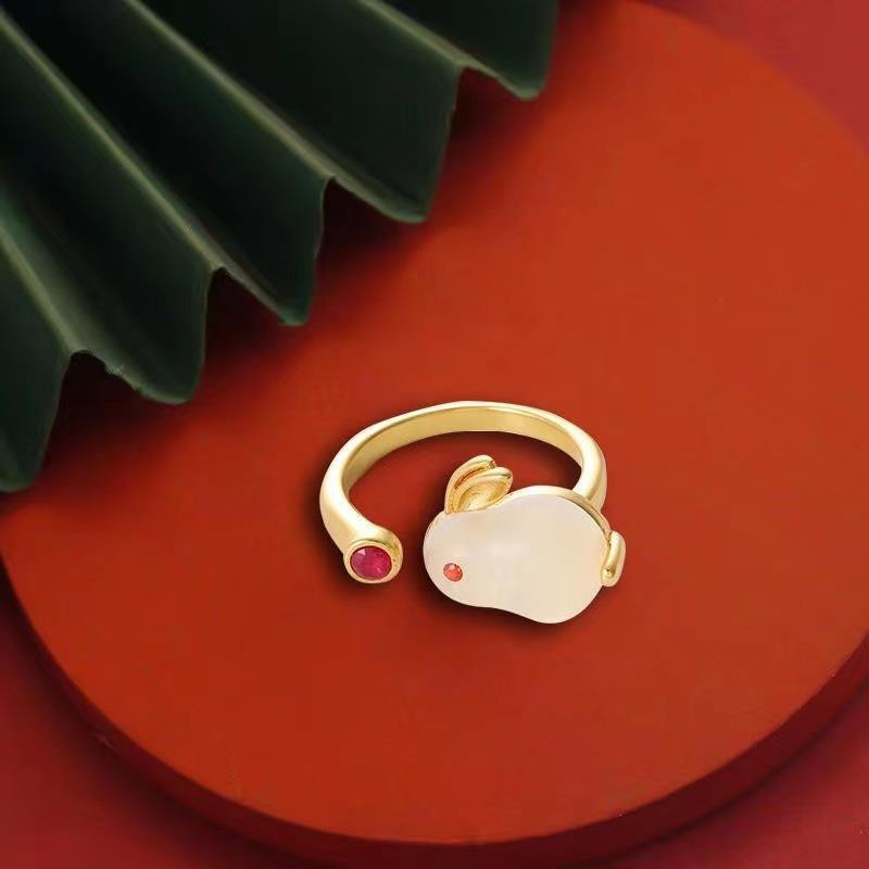 Women's Jade Rabbit Blessing Card For Design Good-looking Girlfriends Bracelets