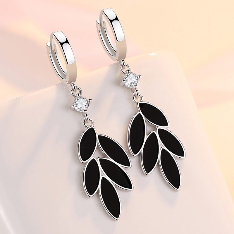 Leaf Long Exaggerated Geometry Hollow Dripping Earrings