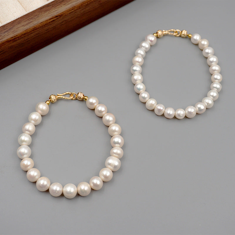 Simple Fashion Retro Nearly Round Beads Temperament Bracelets