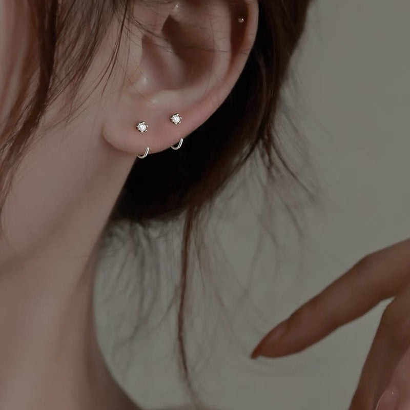 Ear Sleeping No Need To Take Off Fashionable Exquisite Stud Earrings