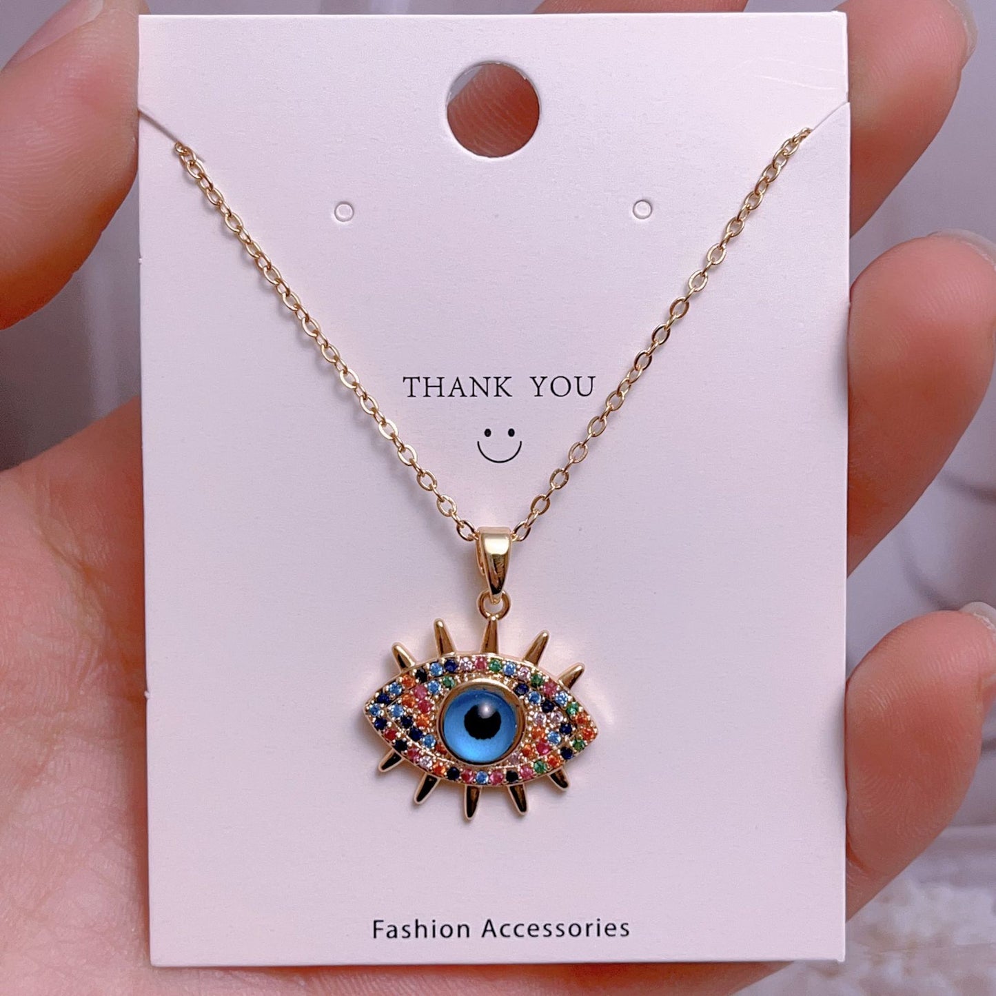 Eye Female Fashion Personality Titanium Steel Clavicle Necklaces