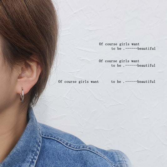 Knock Simple Korean Style Gold Plated Small Ear Personality Earrings