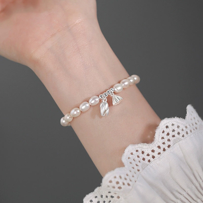 Women's Pearl Lotus Seedpod For Light Luxury Bracelets