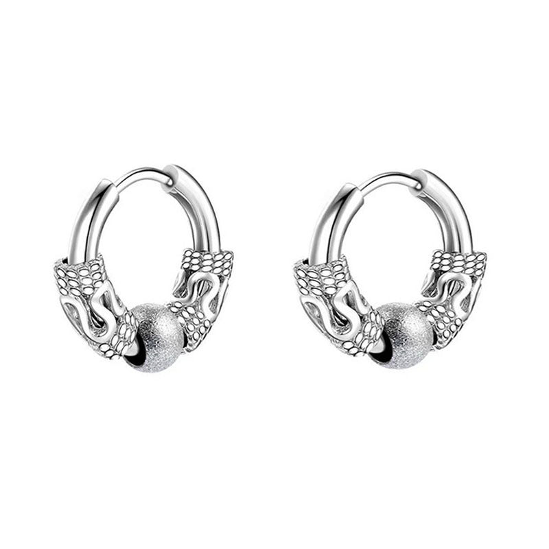 Tassel Dragon Pattern Circle Totem Retro Trendy High Sense Ear Rings