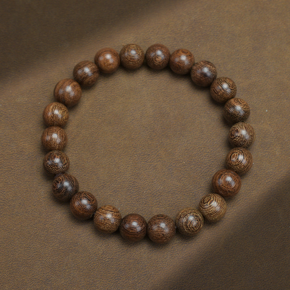 Men's Loose Round Beads Pieces Prayer Silkwood Bracelets