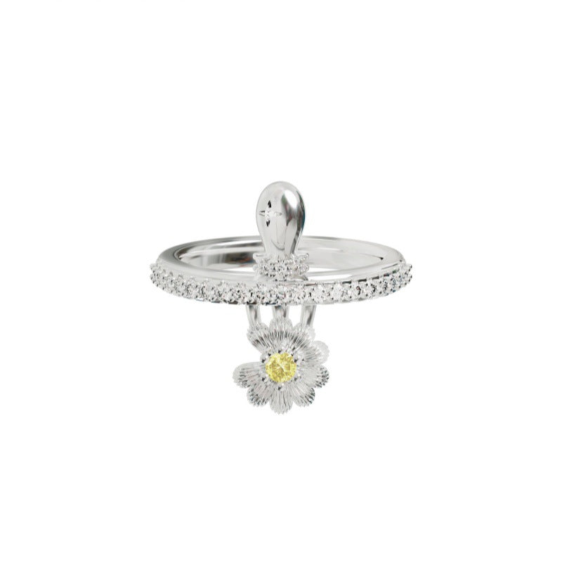 Series Little Daisy Knife Fork Open Fashion High Ring