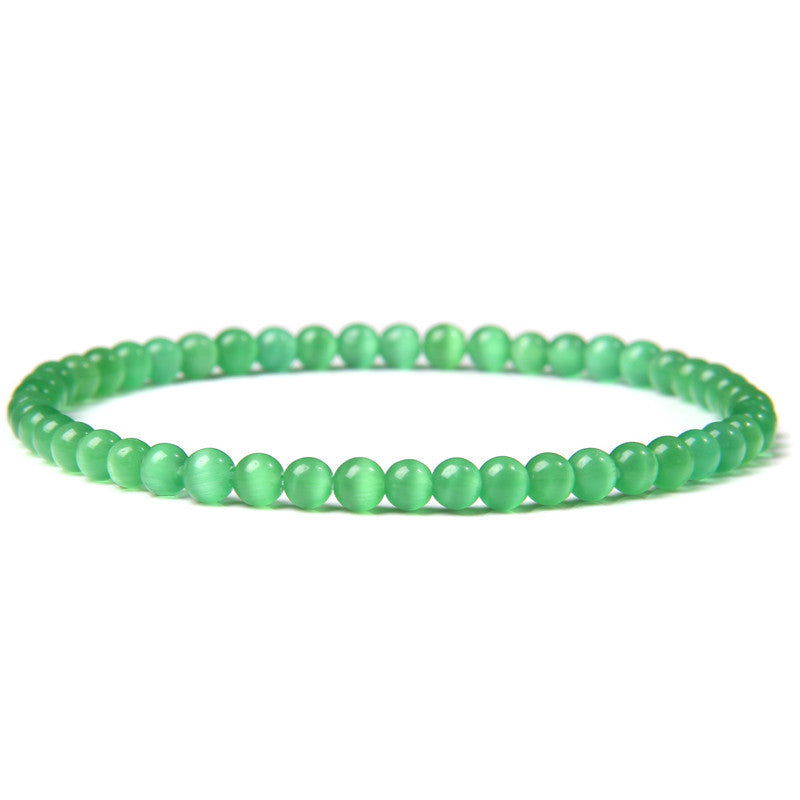 Crystal Agate Round Beads Aquamarine Tourmaline Yellow Tower Energy Beaded Bracelets