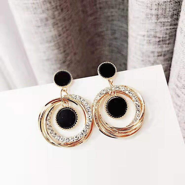 Drop Oil Clover Korean Style Temperament Earrings