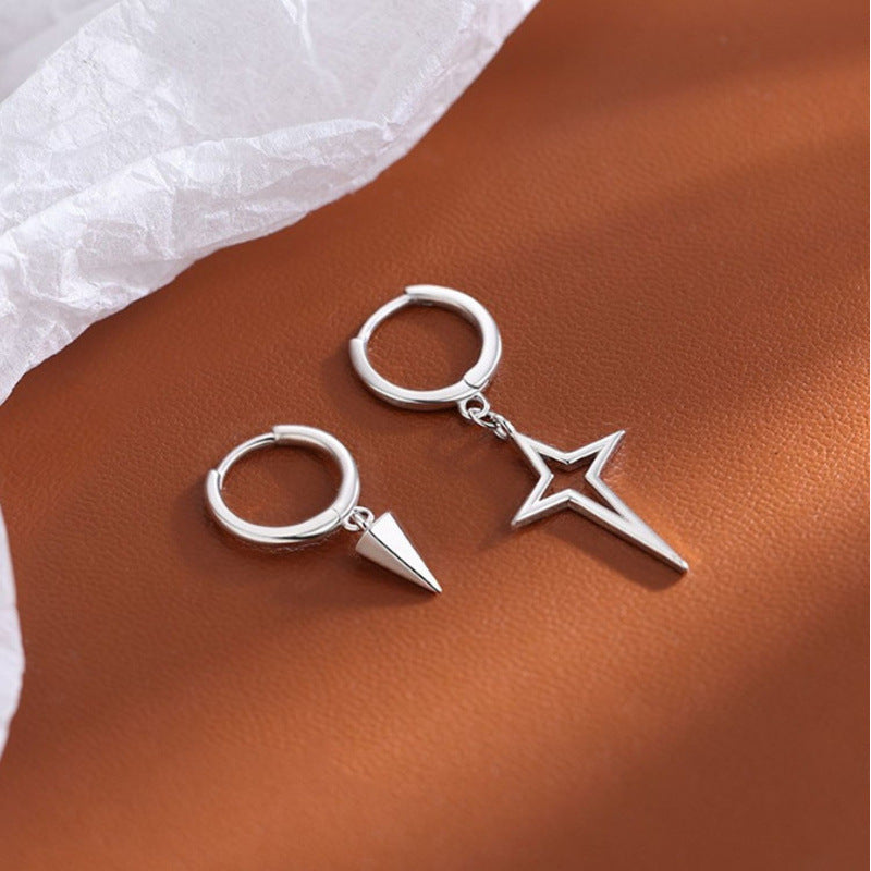 Women's Asymmetric Ear Simple Niche Clip Rings