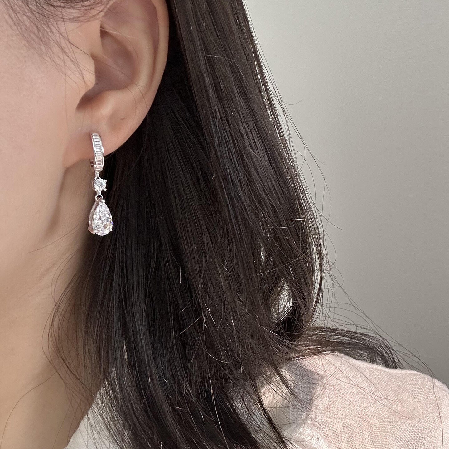 Flash Water Drop Tassel Light Luxury Exquisite Rings