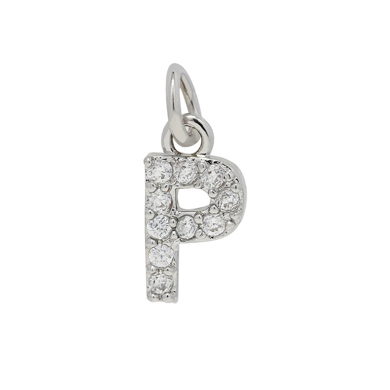 Letters Accessories Small English Zircon Eardrop Pendants