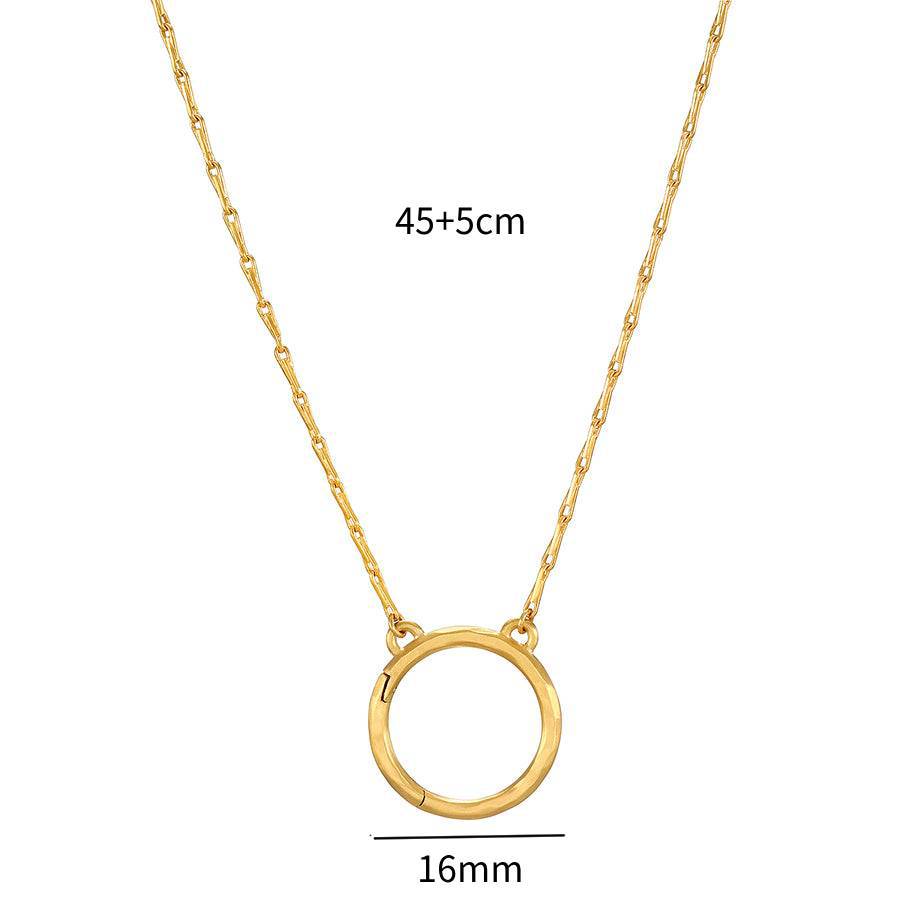 Stainless Steel Jeweled Furnace Vacuum Electroplating Necklaces