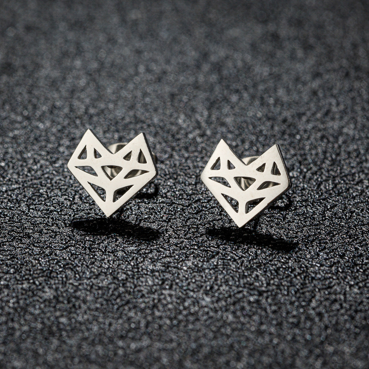 Women's Fashion Stainless Steel Personality Simple Style Bowknot Stud Earrings