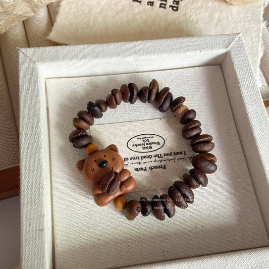 Cute Bean Design Beautiful Handmade Peach Niche Exquisite Bracelet