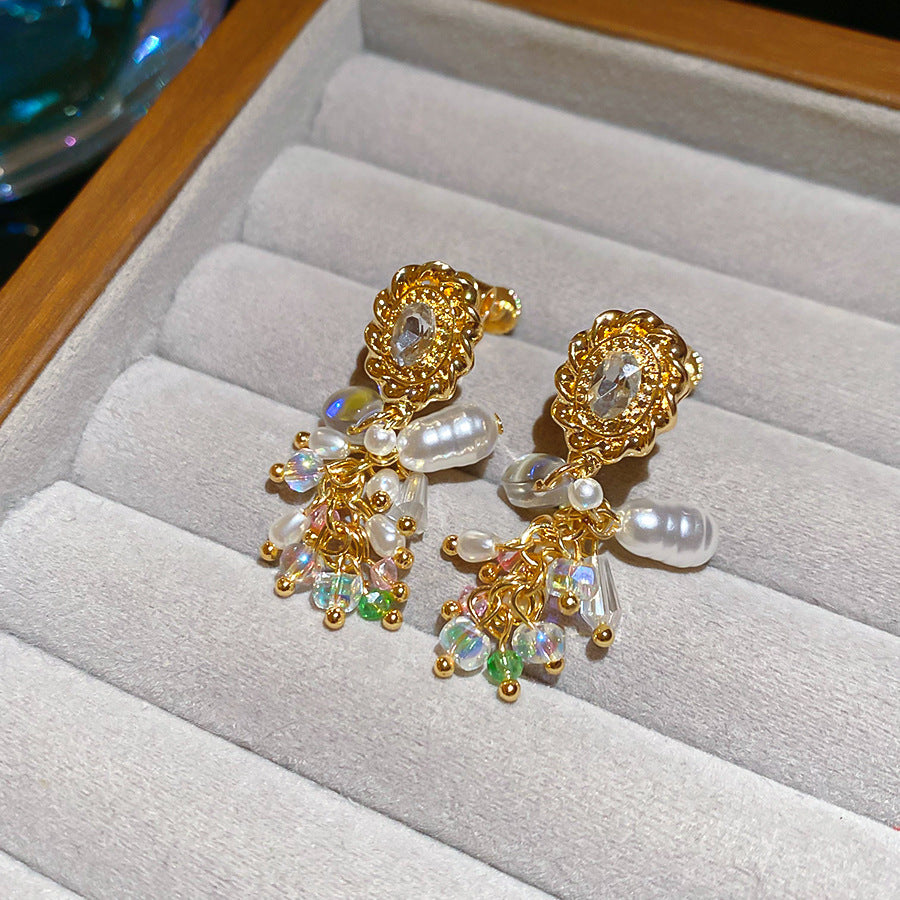 Tassel Ear Clip Vintage Court Style Rings