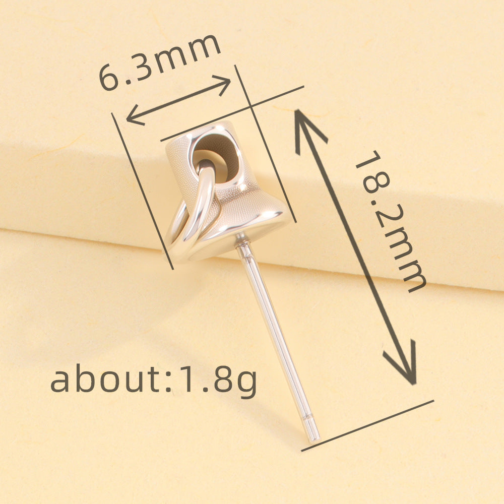 Men's Handle Trendy Personalized Hip Hop Single Fashion Simple Earrings