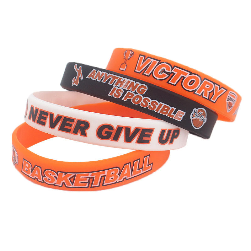 Women's & Men's Silicone Wrist Strap For Sports Inspirational Bracelet
