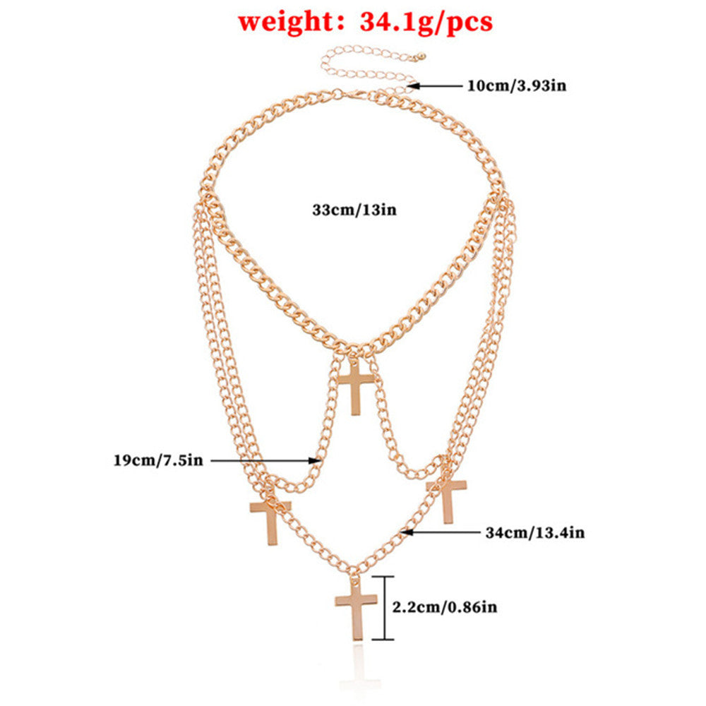 Women's Popular Gothic Cross With Neck Accessories Necklaces