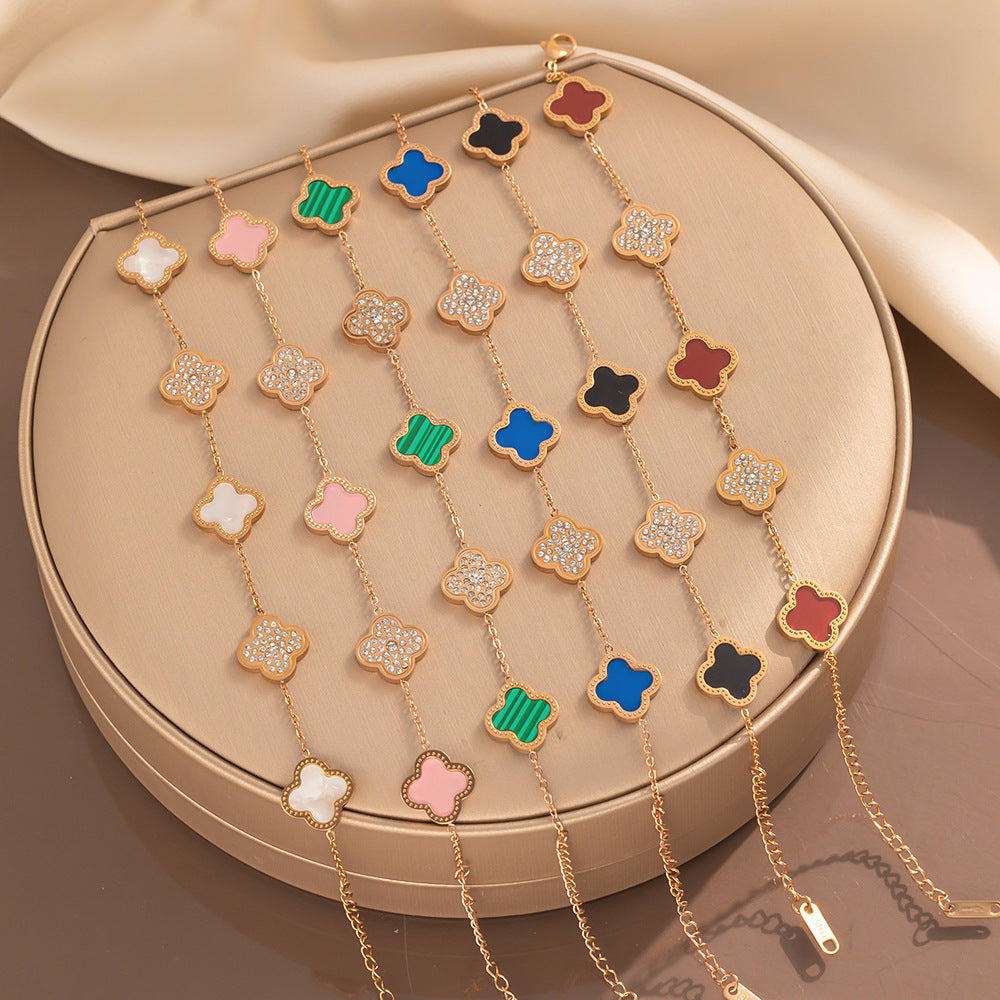 Diamond Rose Gold Fashion Charm Pork Bracelet