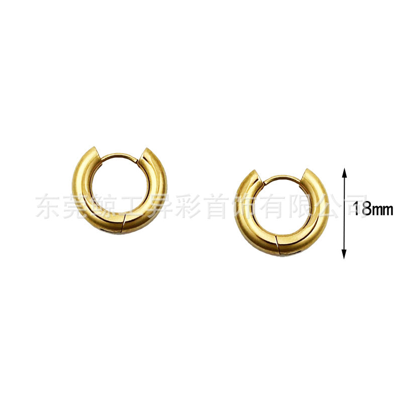 Simple Fashionable Thick Type Neutral Eardrop Earrings