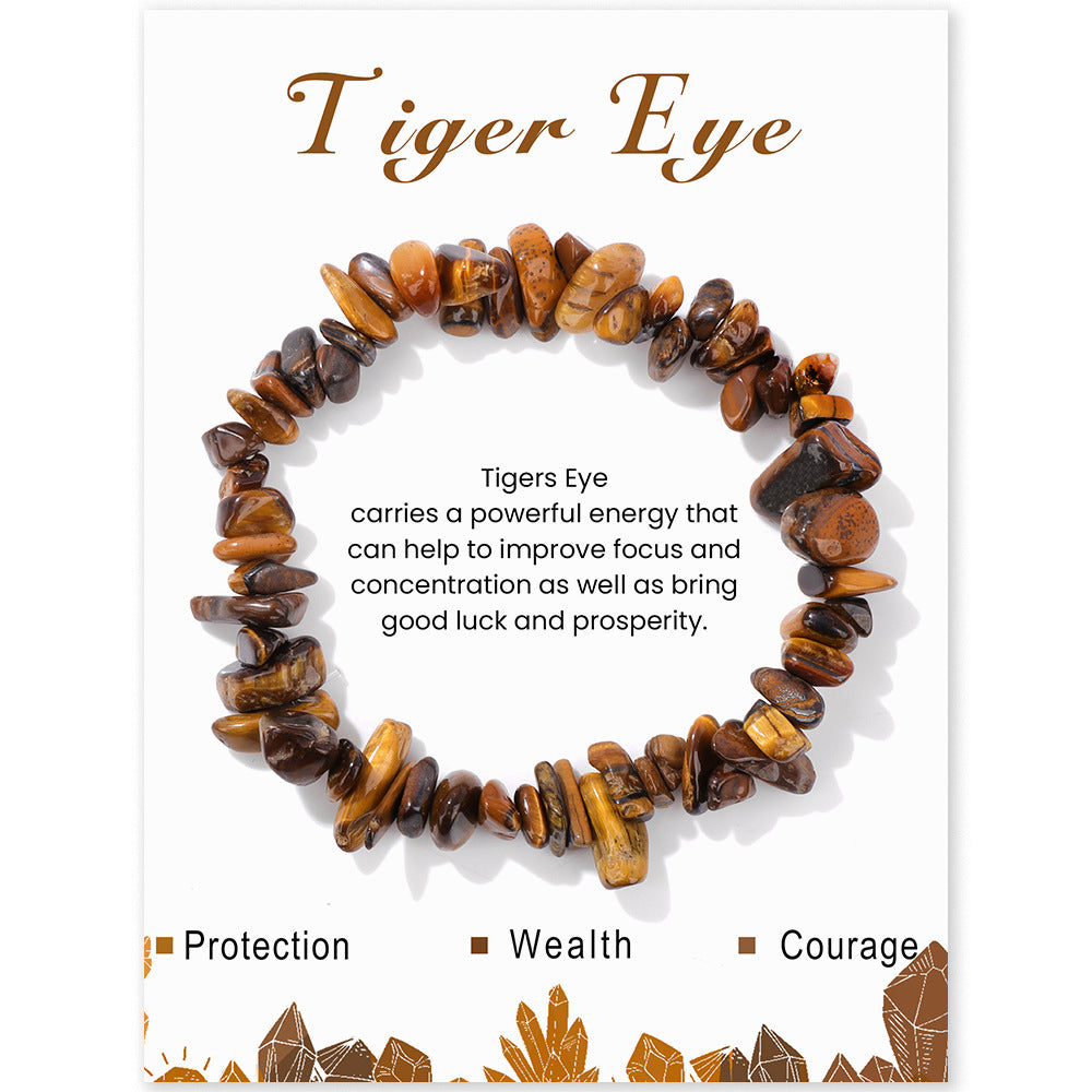 Women's Natural Stone Chain Simple Cute Color Bracelets