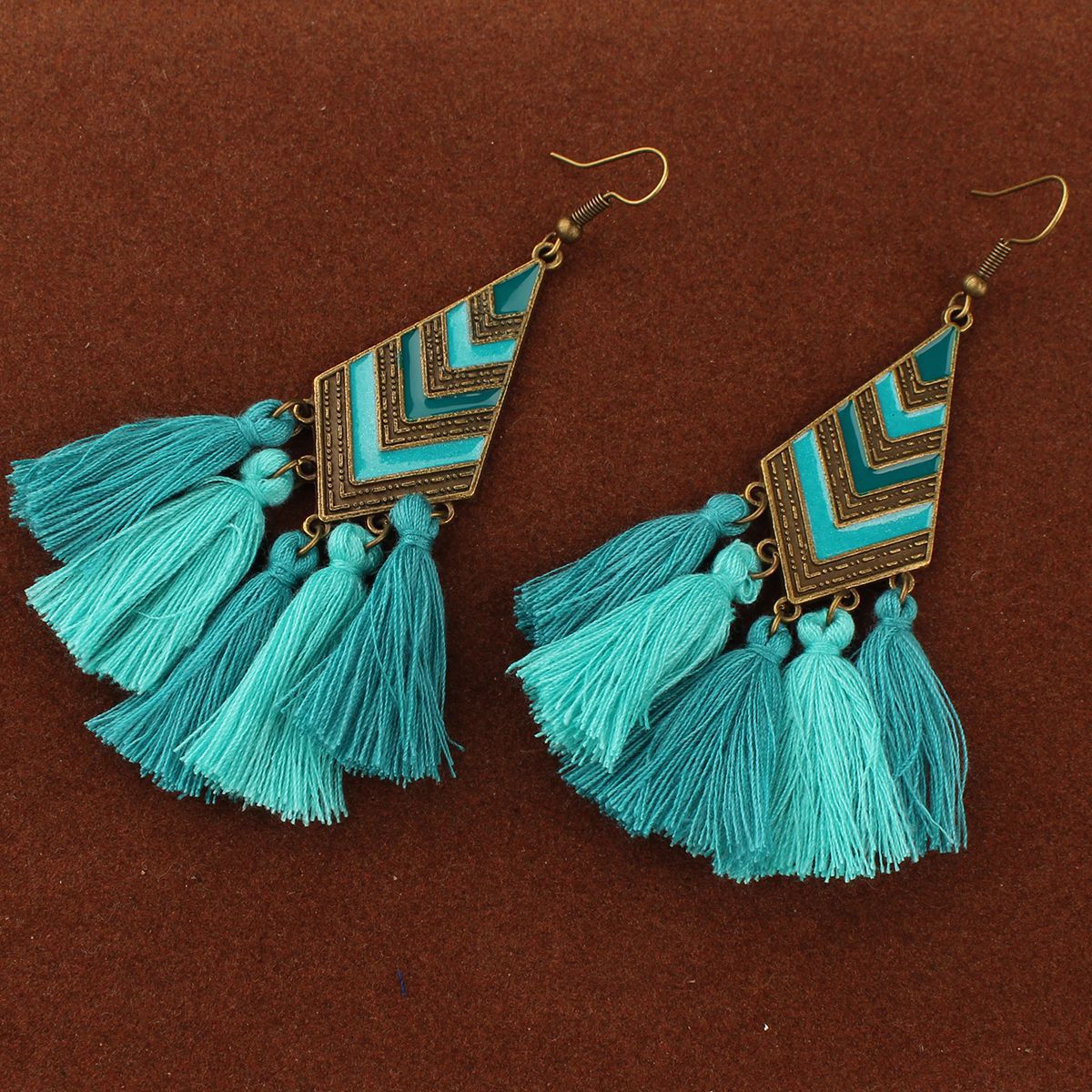 Ethnic Style Long Fringe Exotic Holiday Trip Earrings