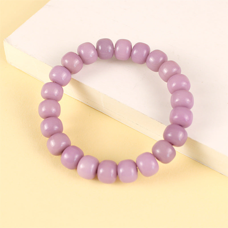 Bodhi Candy Color Single Circle Pliable Temperament High Throw Three Bracelets