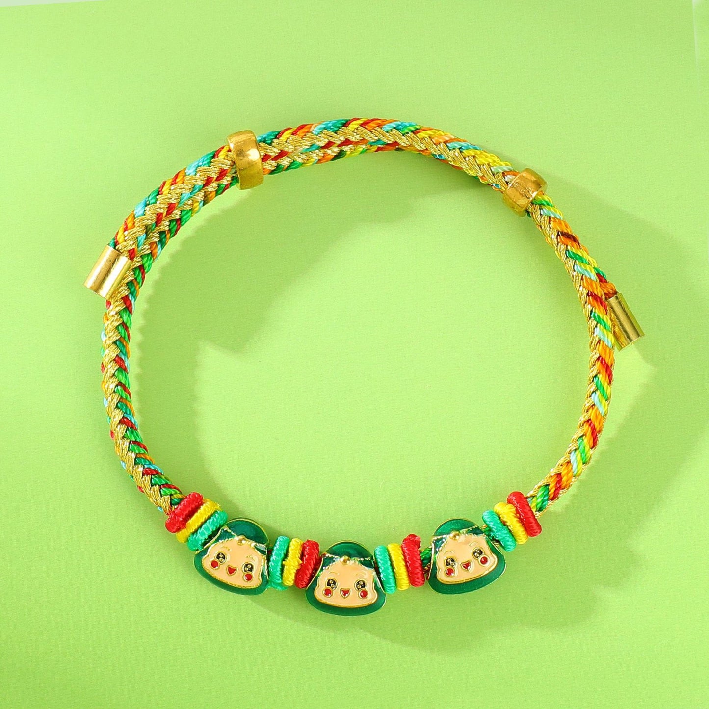 Festival Colorful Rope Carrying Strap Cartoon Small Bracelet