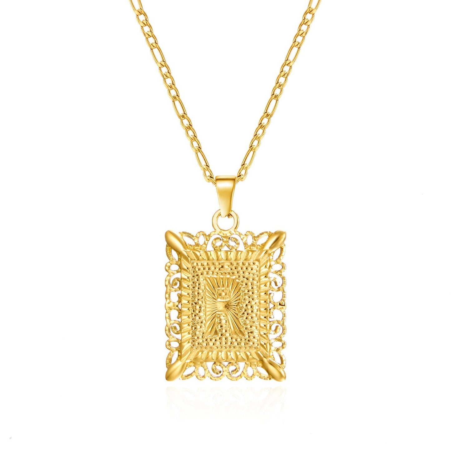 Clavicle Square Tag Gold-plated Does Not Necklace
