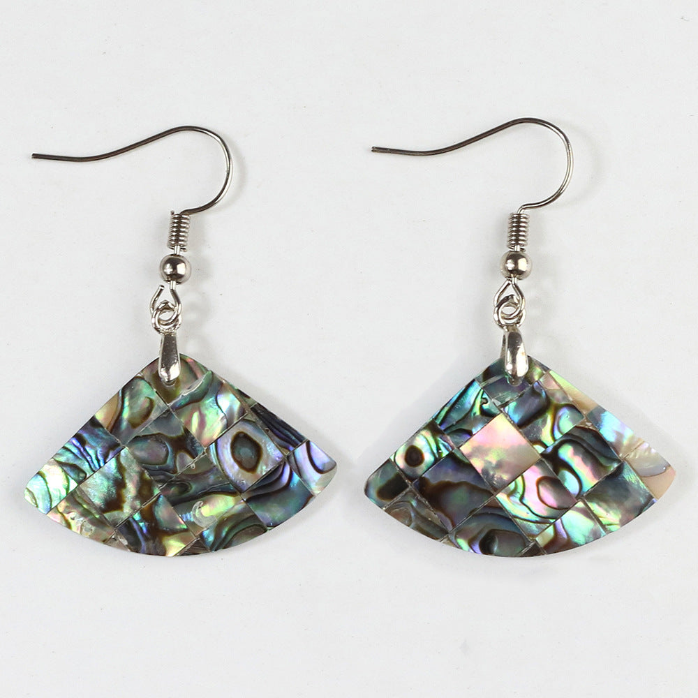 Natural Abalone Shell Ear Hook Eardrop Earrings