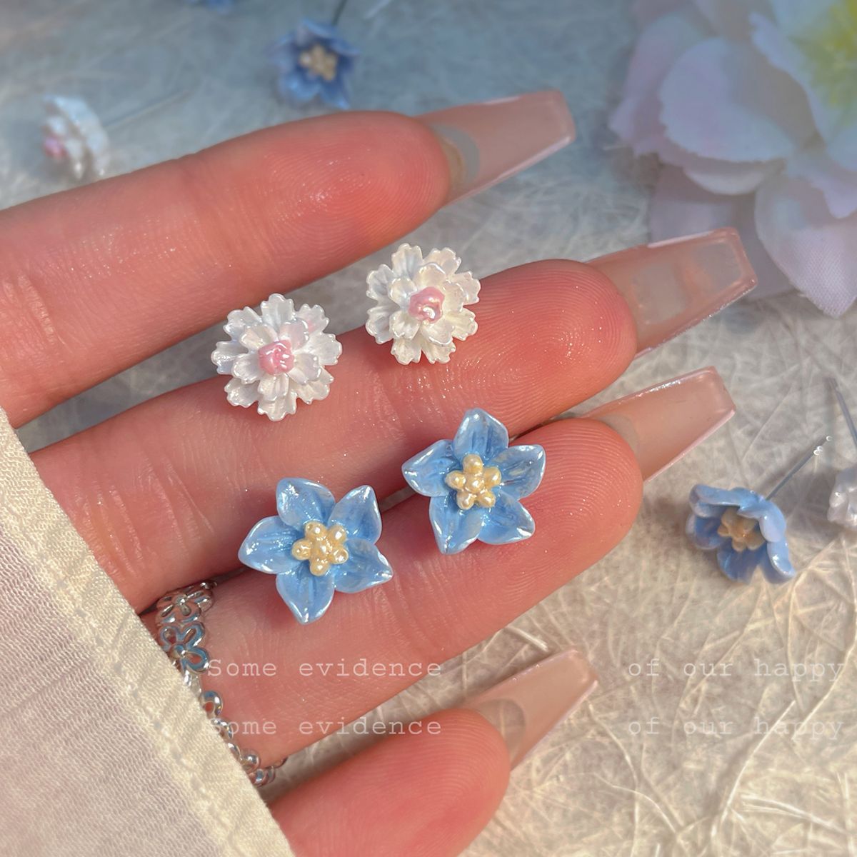 Sier Needle Sweet Temperament Exquisite Small Earrings