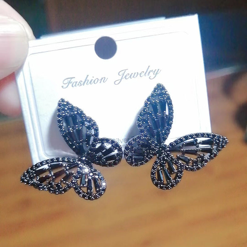 Fashion Zircon Elegant Butterfly Trendy Frosty Rings