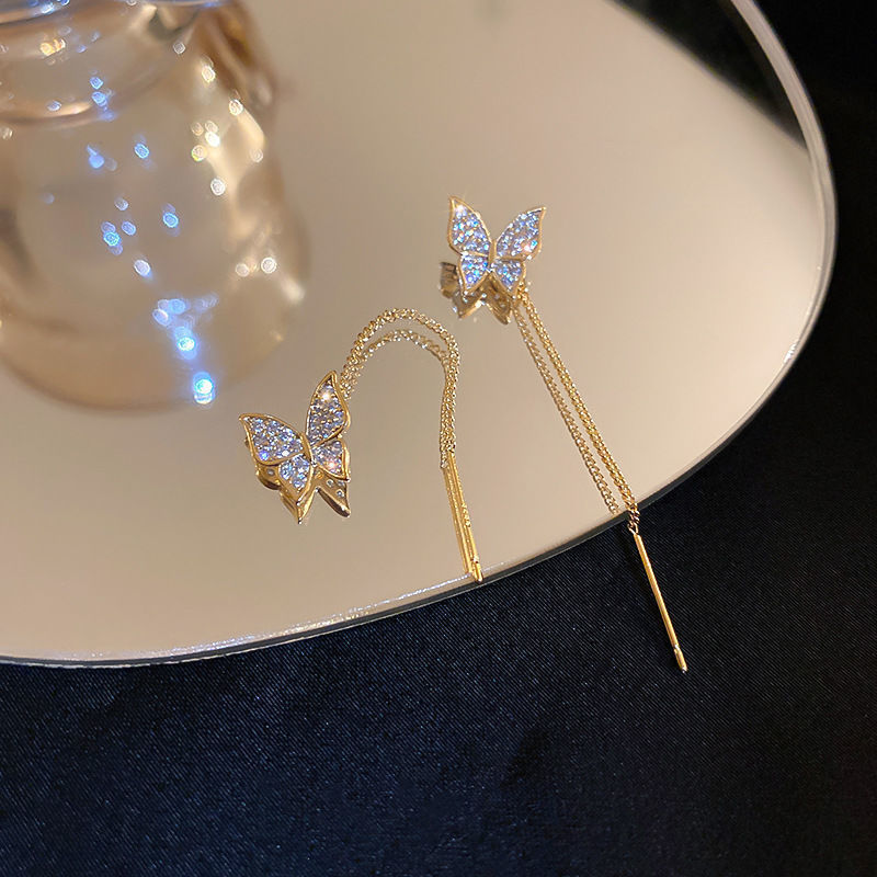 Women's Tassel Elegant Long Exquisite Design Light Earrings