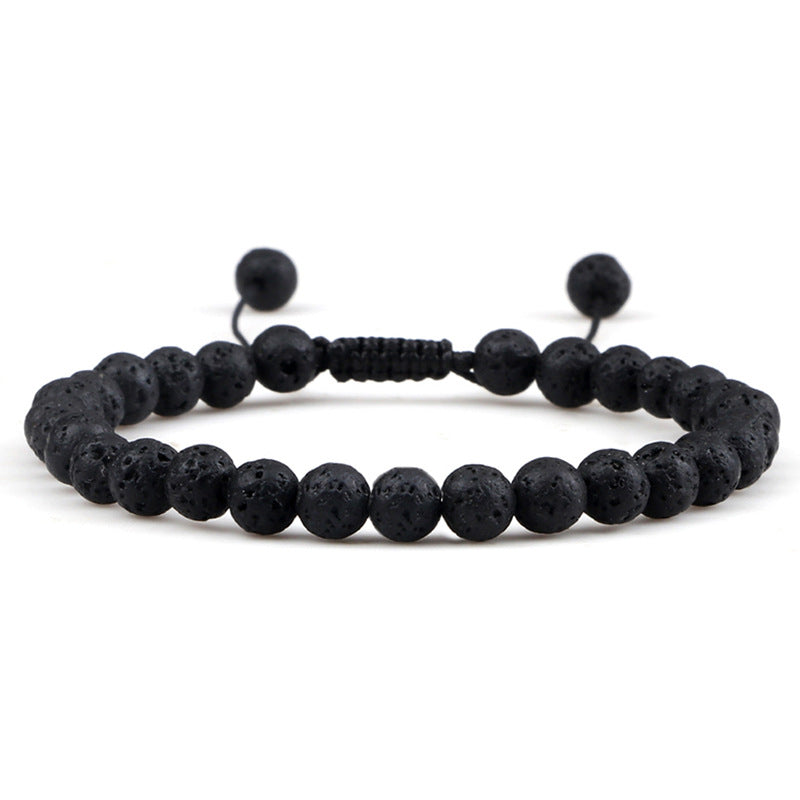 Fashion Haematite Beaded Turquoise Braided Rope Bracelet