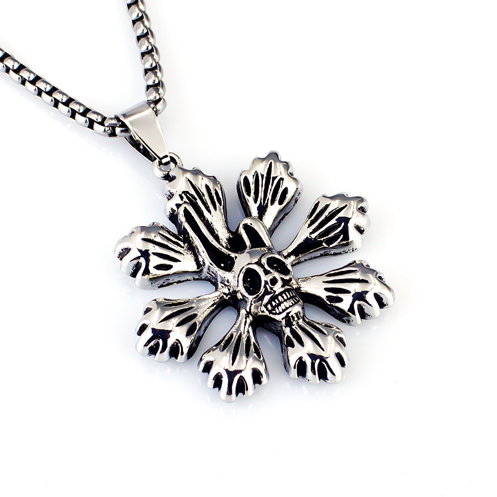 Men's Stainless Steel Boxing Physical Picture Domineering Necklace