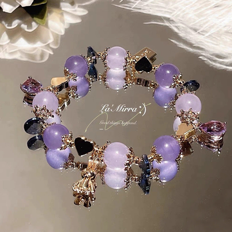 Amethyst Family Crystal Female High Sense Niche Bracelets