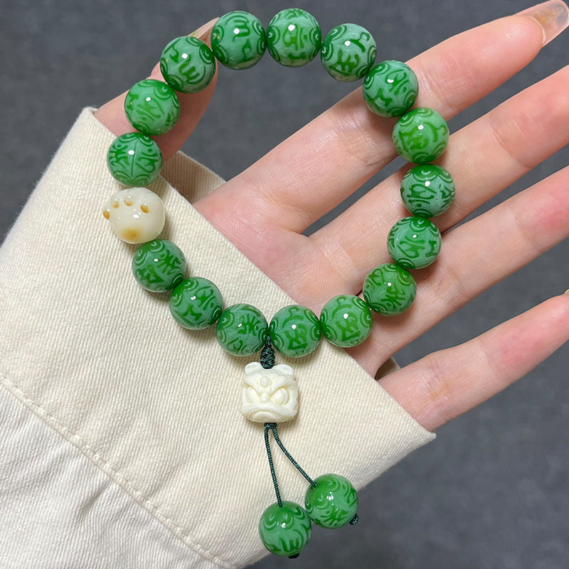 Words Motto Bodhi Root Hand Toy Female Bracelet